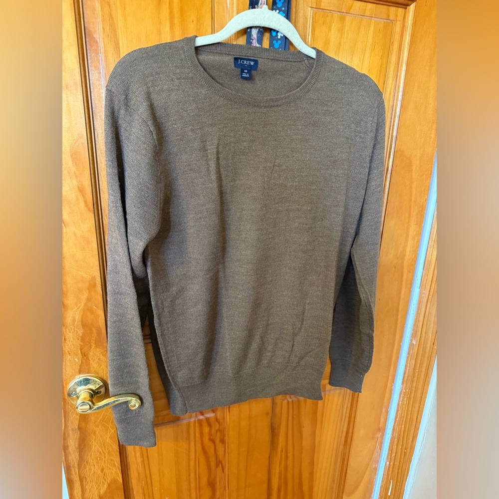J CREW Men’s Medium Crewneck Sweater Sweater Brown